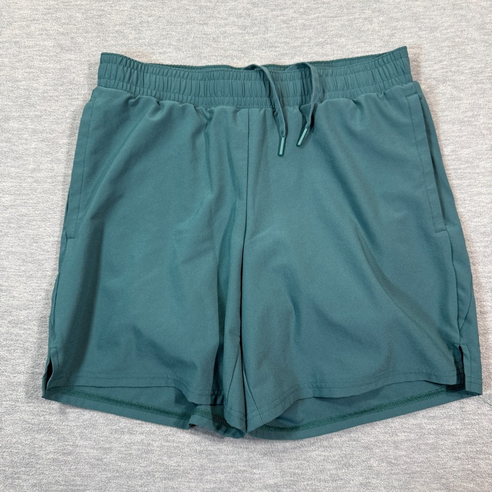 All In Motion Shorts Small Teal Stretch Lined Drawstring Recycled Polyester Acti